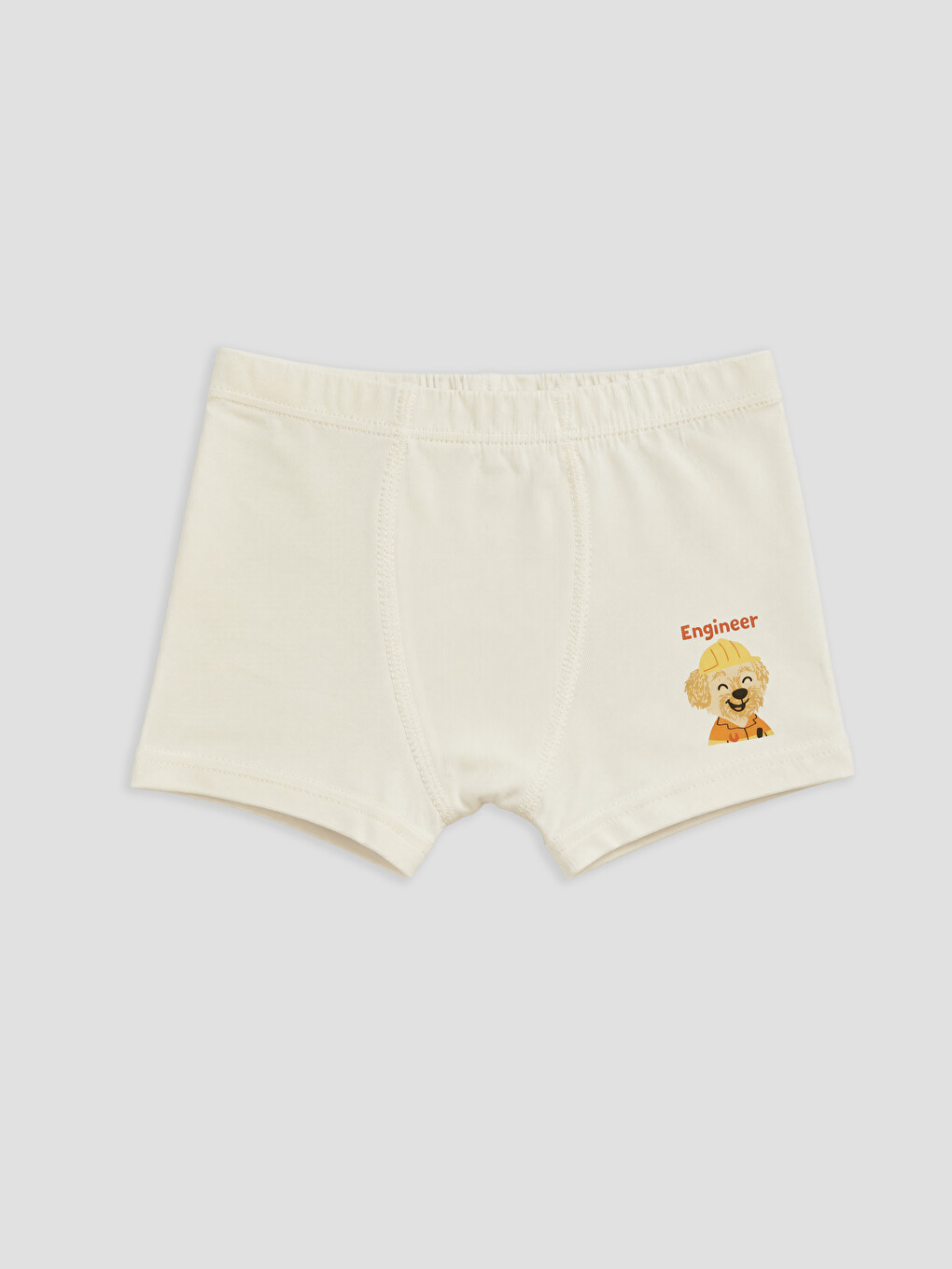 Ekru Baskılı Erkek Çocuk 5'li Boxer-2