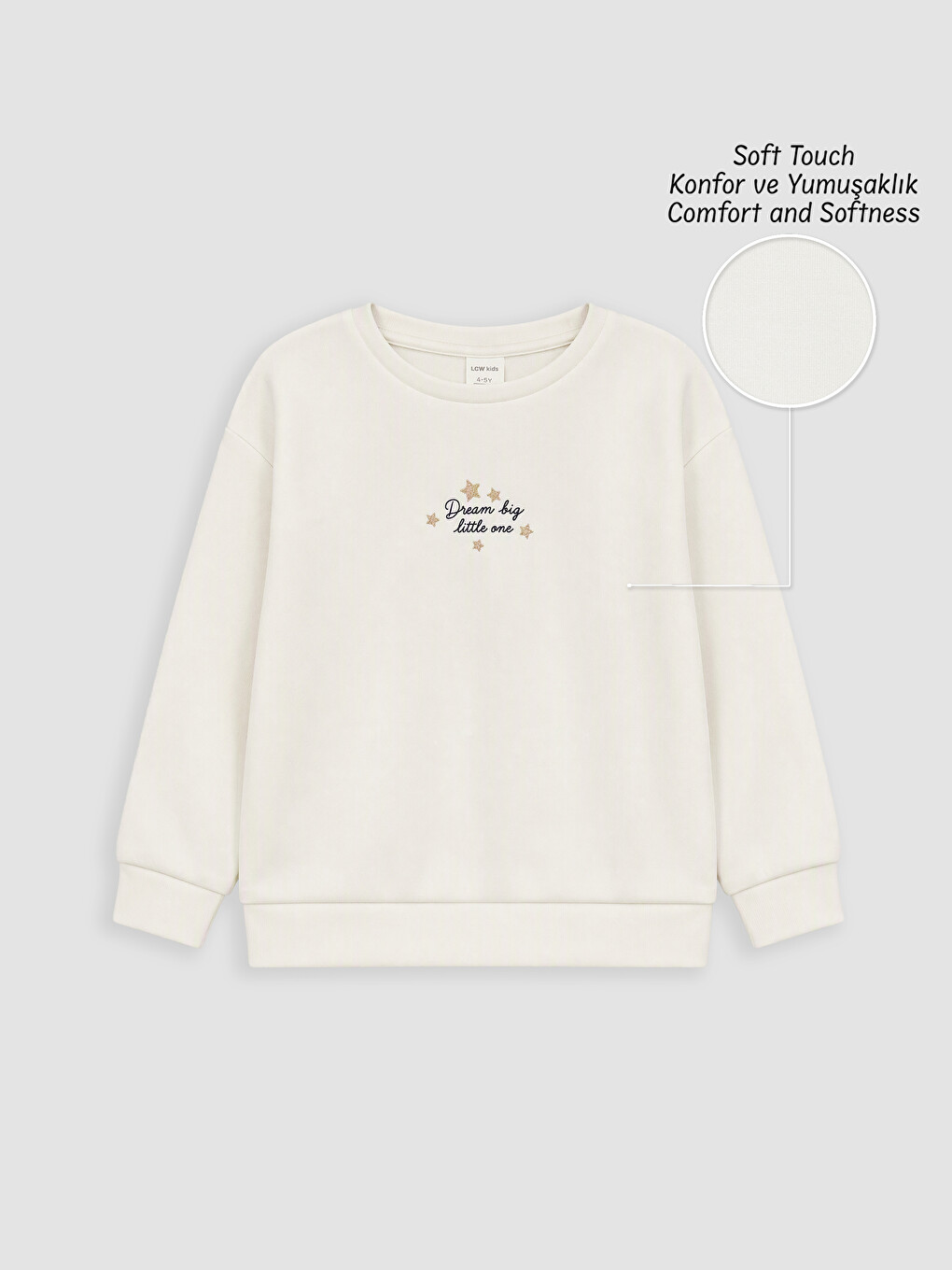 Sweatshirt I Stampuar Me Prekje Të Butë Për Vajza-1