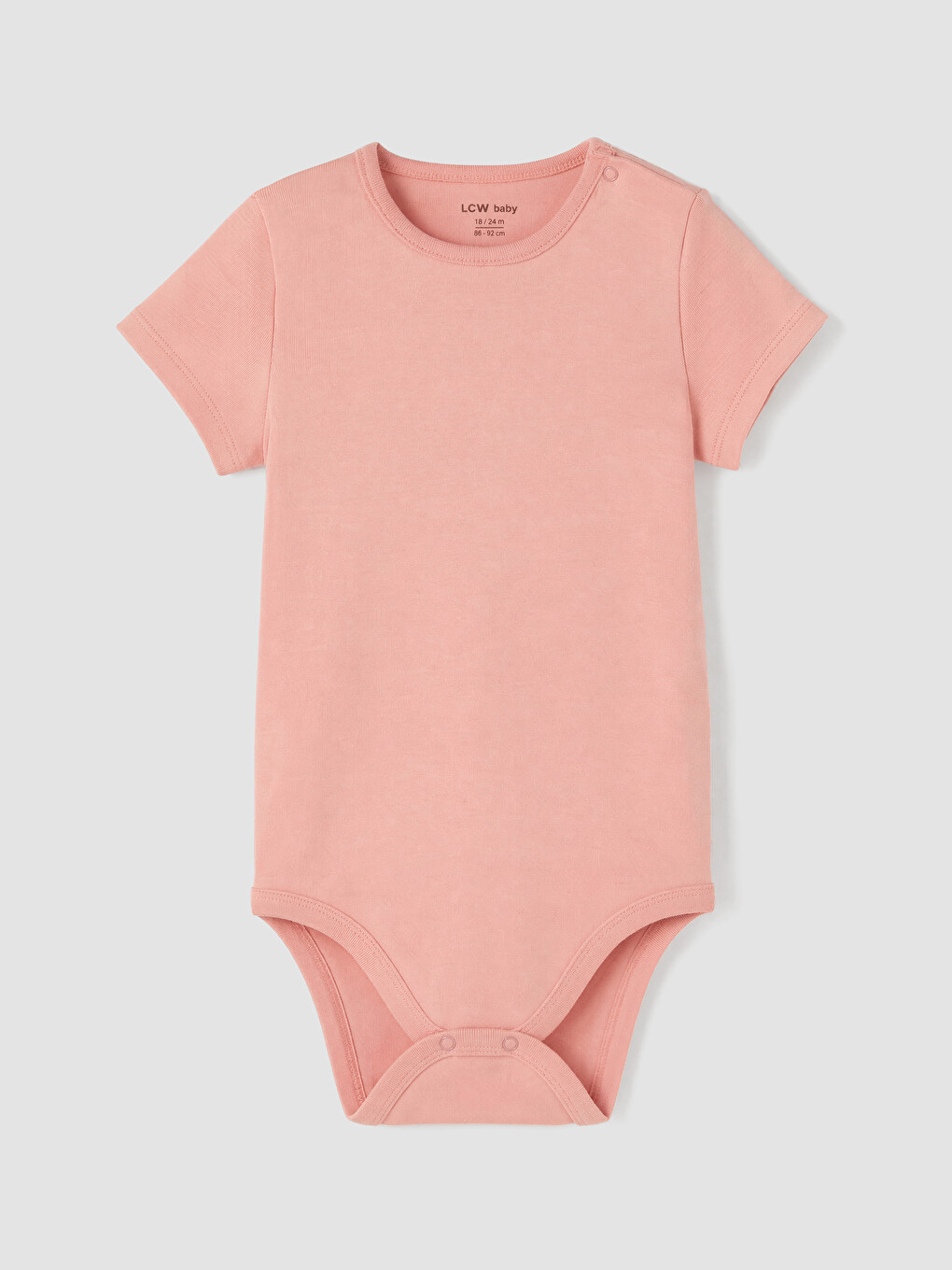 Pembe Bisiklet Yaka Kız Bebek Çıtçıtlı Body