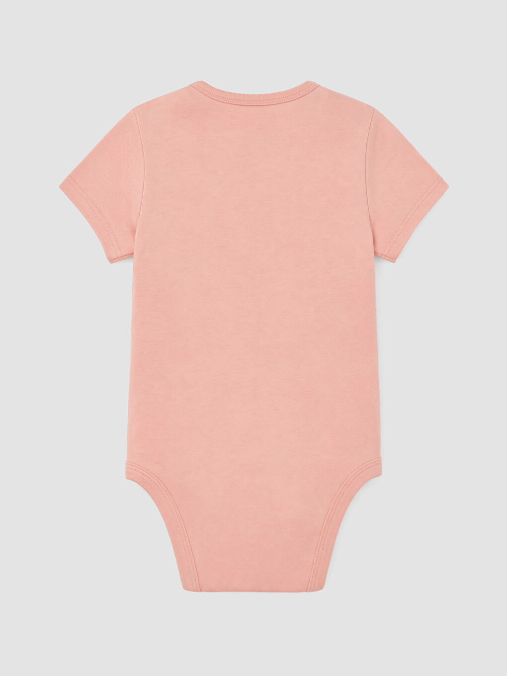Pembe Bisiklet Yaka Kız Bebek Çıtçıtlı Body-1