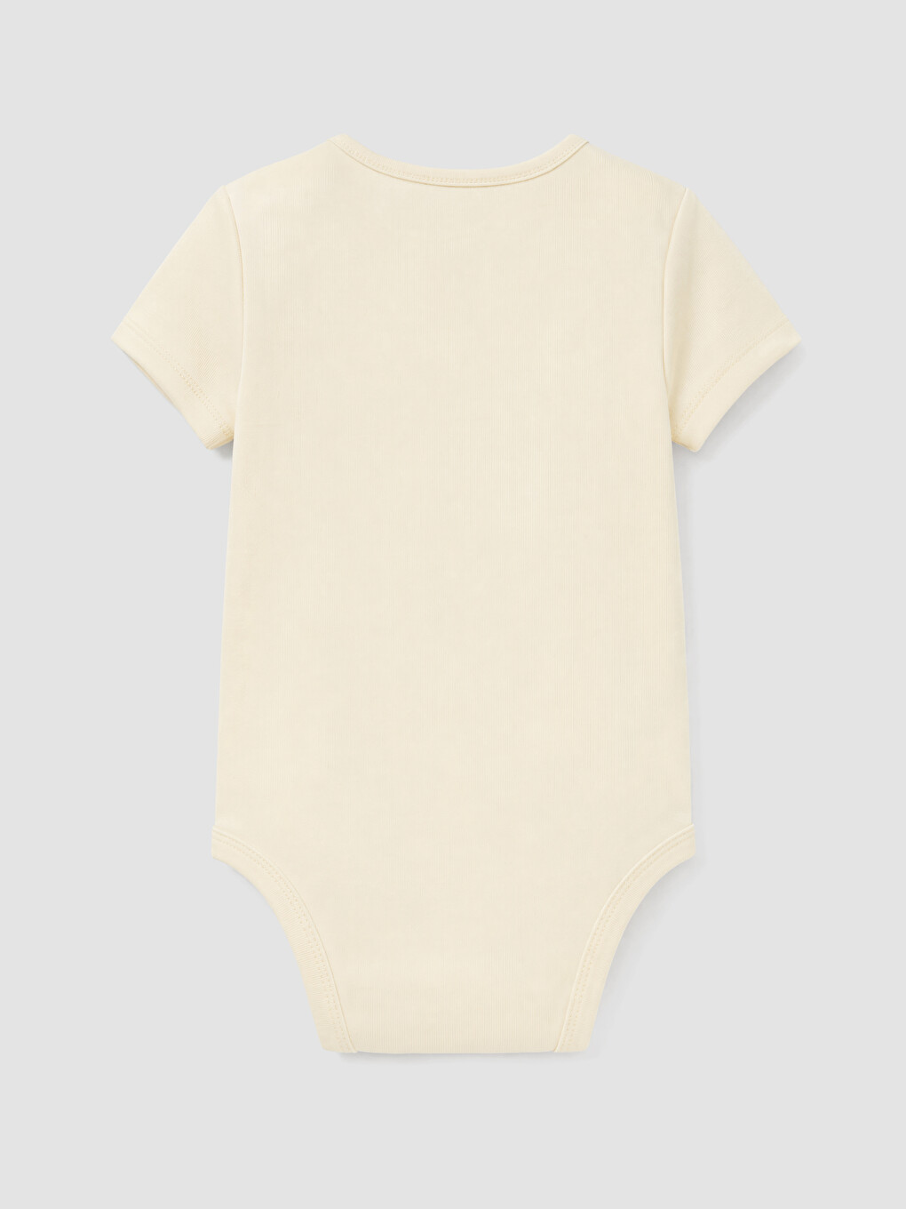 Bej Bisiklet Yaka Kız Bebek Çıtçıtlı Body-1