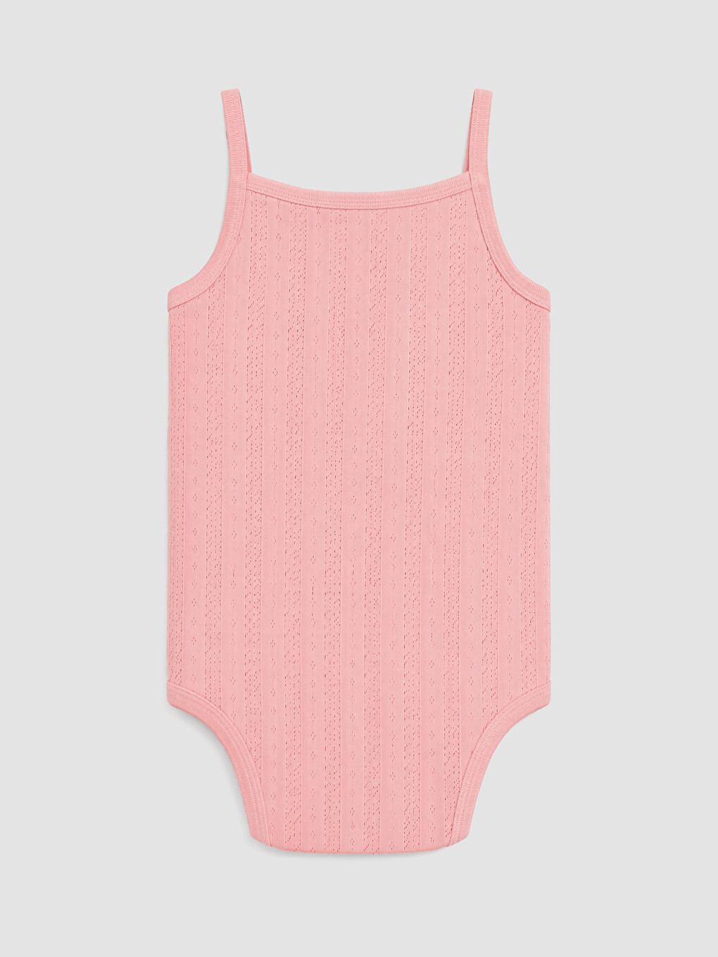 Pembe İp Askılı Kız Bebek Çıtçıtlı Body-1