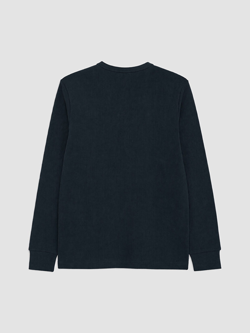 T-shirt Me Teksturë Me Jakë Të Rrumbullakët Për Burra-5