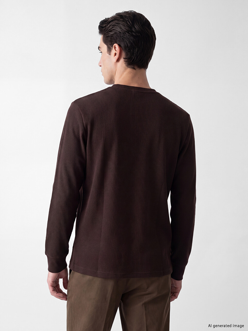 Crew Neck Textured Men's T-shirt-2