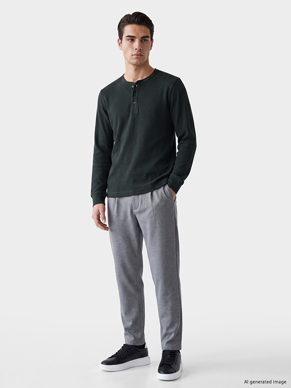 Crew Neck Textured Men's T-shirt-1