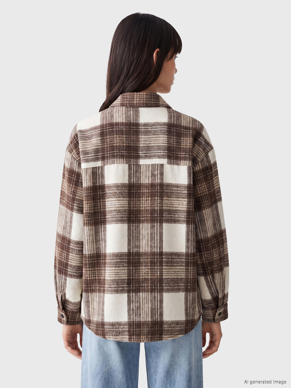 Cămașă Lumberjack Oversize Cu Carouri Pentru Femei-3