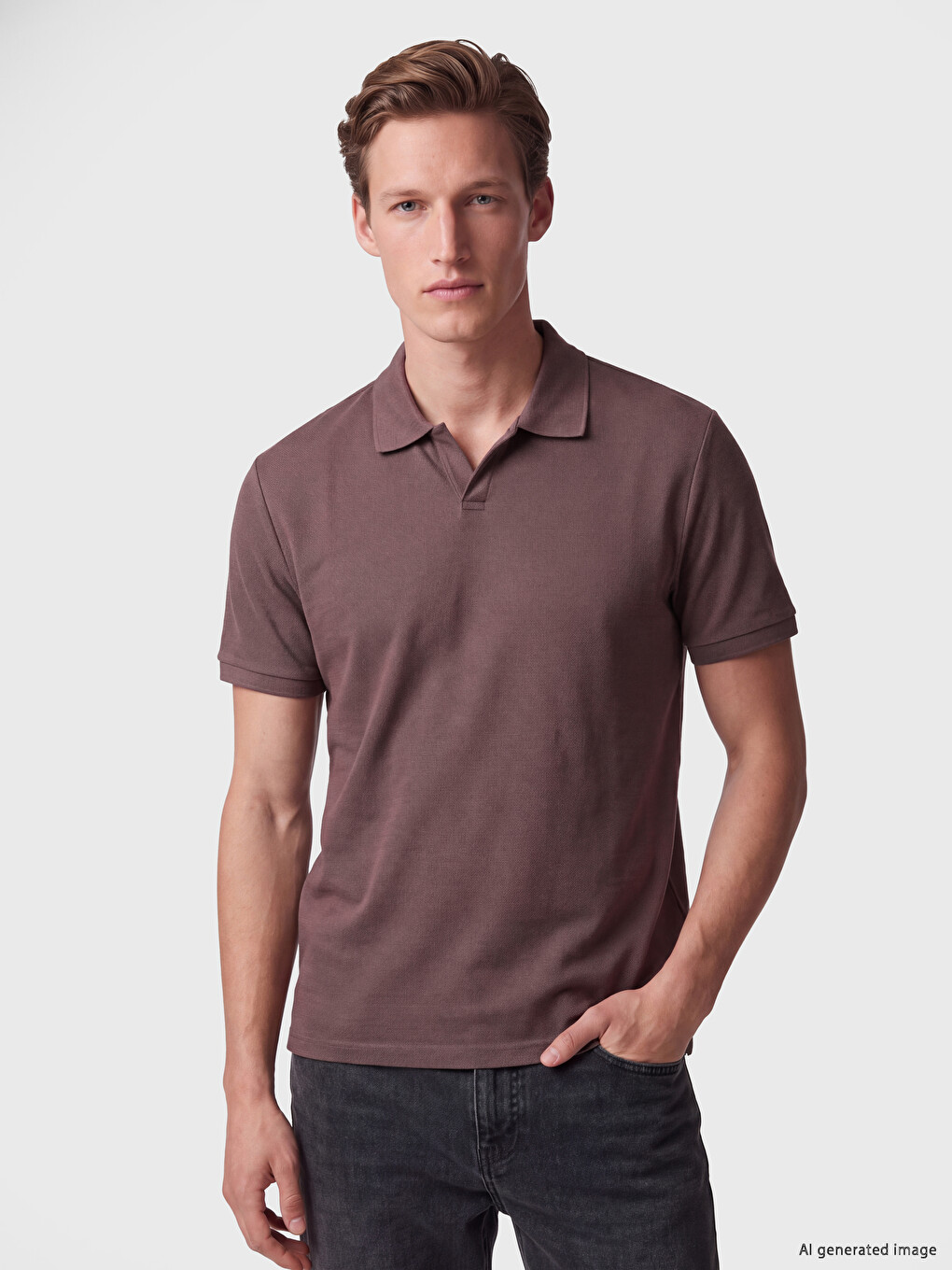 T-shirt Me Jakë Polo Për Burra