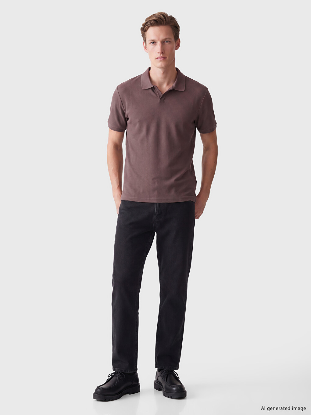 T-shirt Me Jakë Polo Për Burra-1