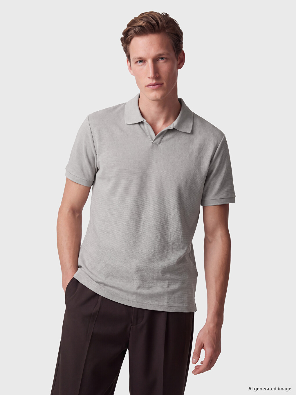T-shirt Me Jakë Polo Për Burra