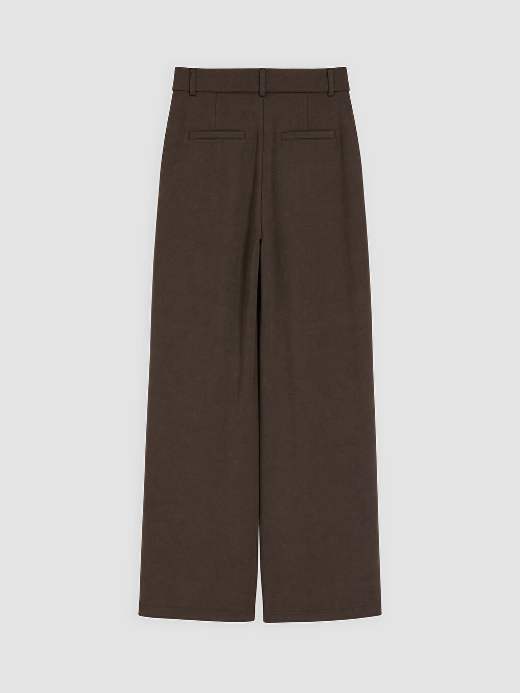 Kahverengi Loose Fit Soft Touch Kadın Pileli Pantolon-5