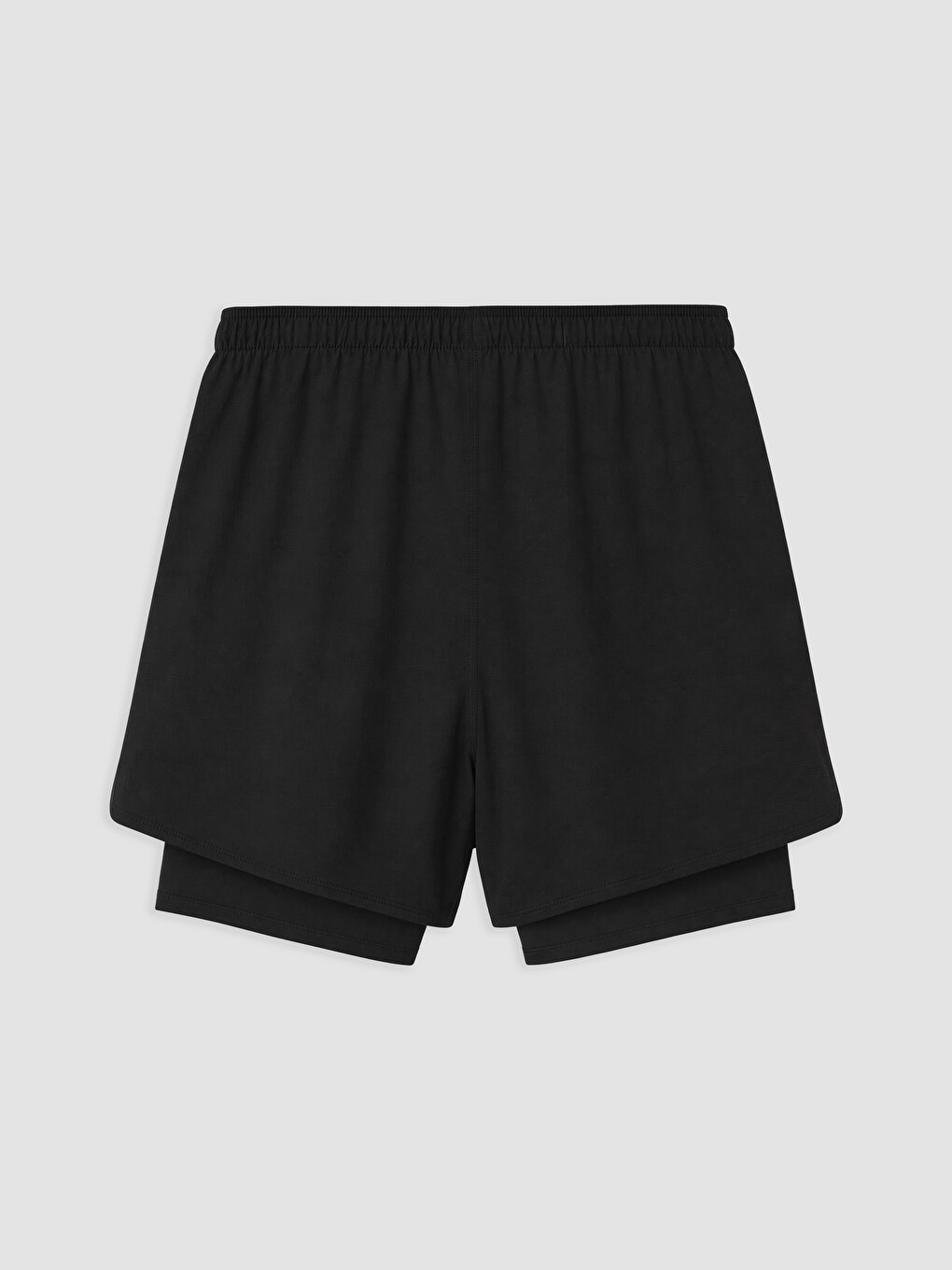 Siyah Regular Fit Erkek Taytlı Spor Şort-1