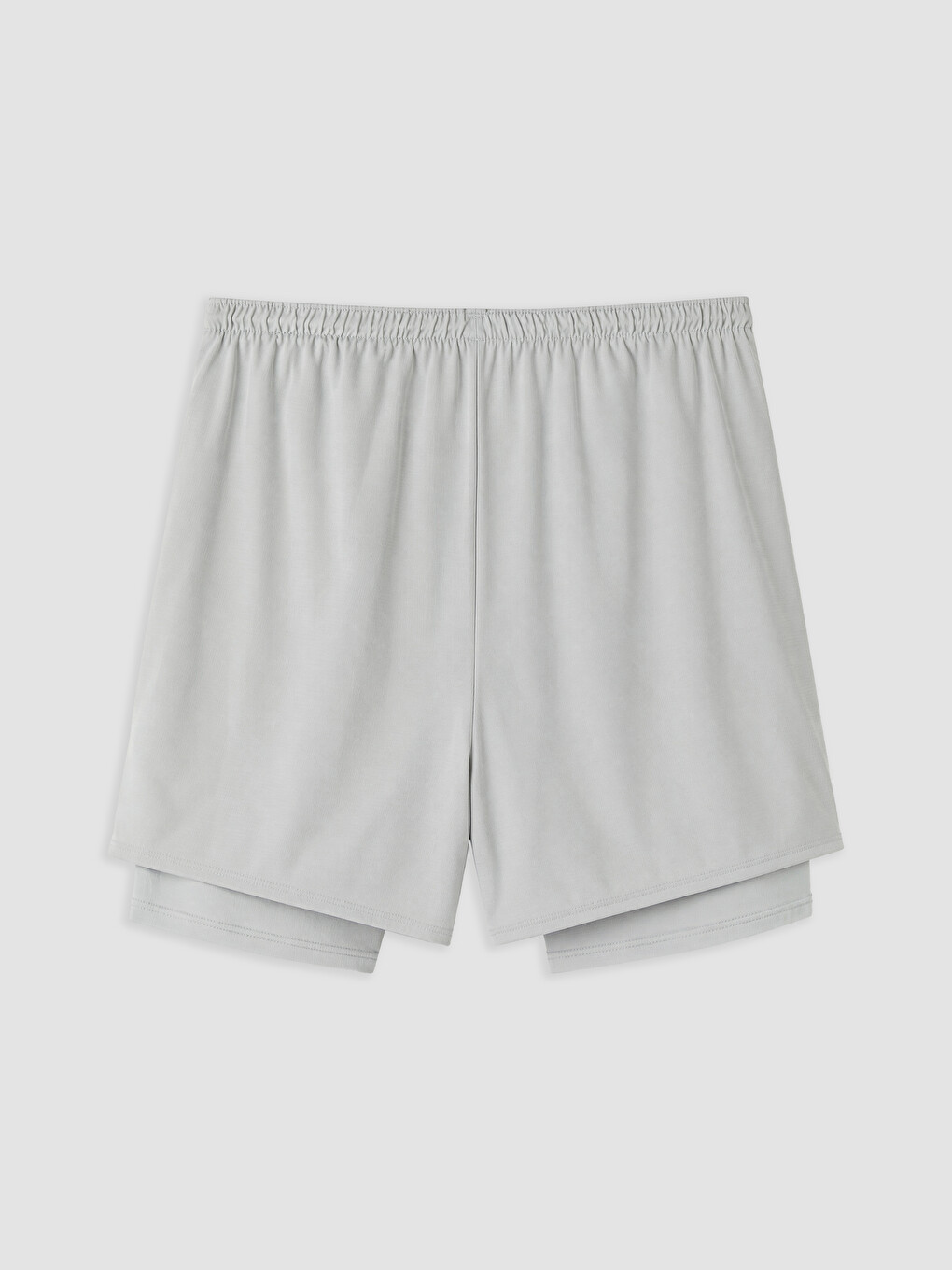 Gri Regular Fit Erkek Taytlı Spor Şort-1