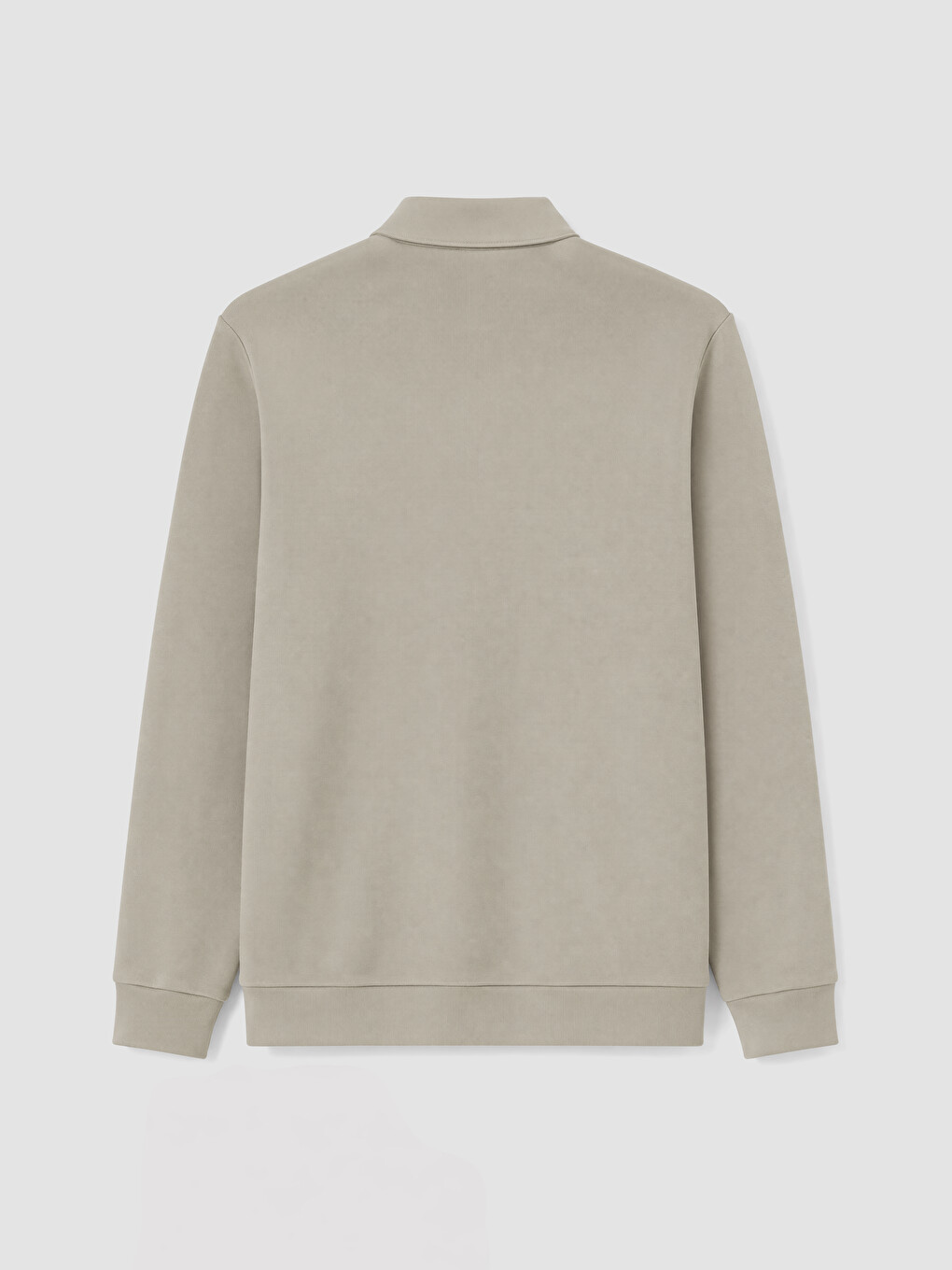 Bej Polo Yaka Erkek Sweatshirt-2