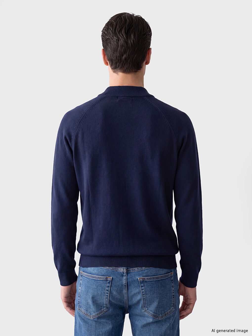 Mock Turtleneck Men's Knitwear Sweater-2