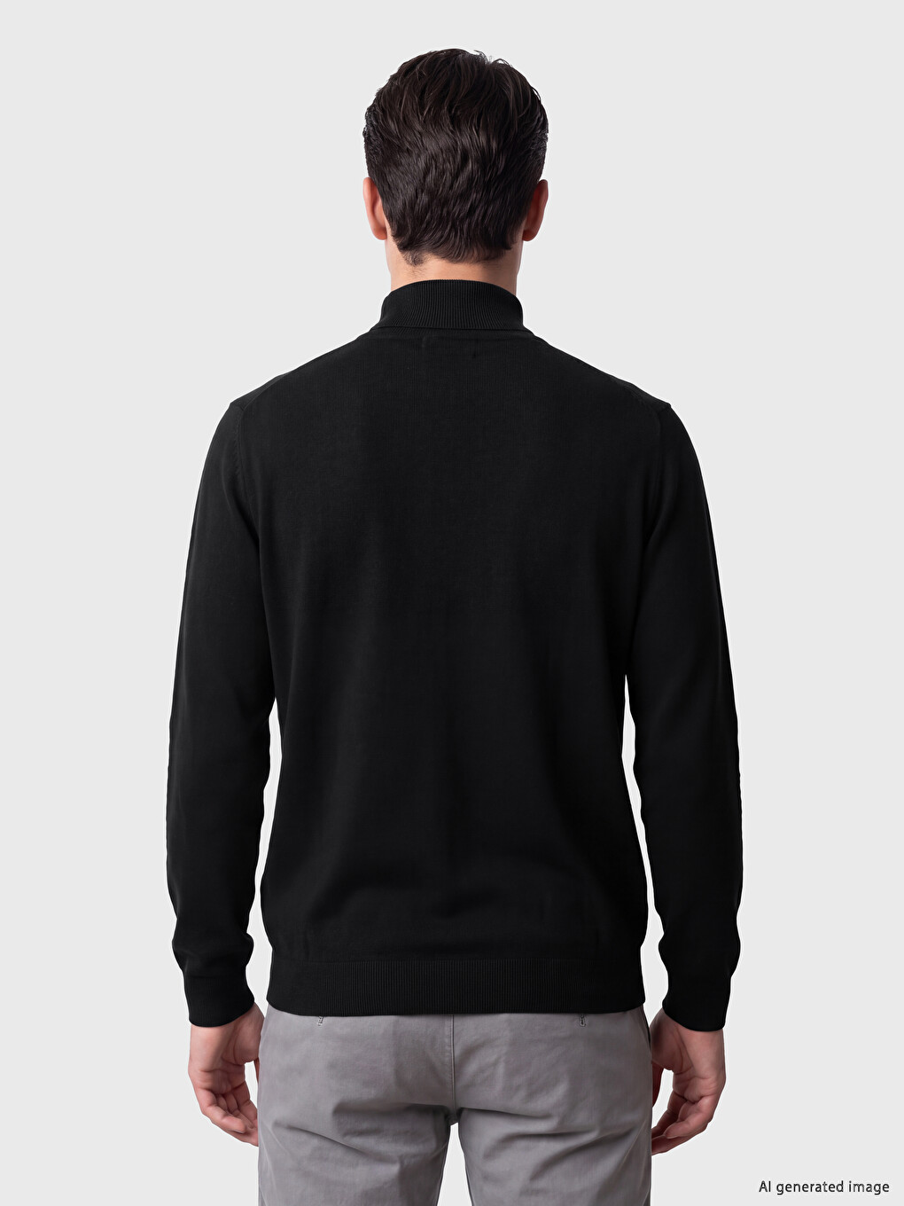 Mock Turtleneck Men's Knitwear Sweater-2
