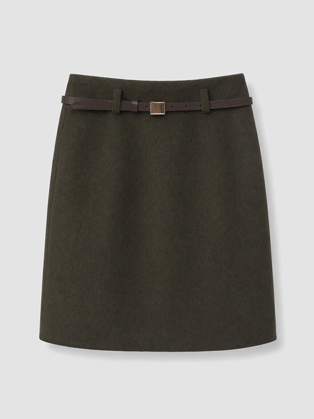 Slim Fit Belted Mini Skirt-3