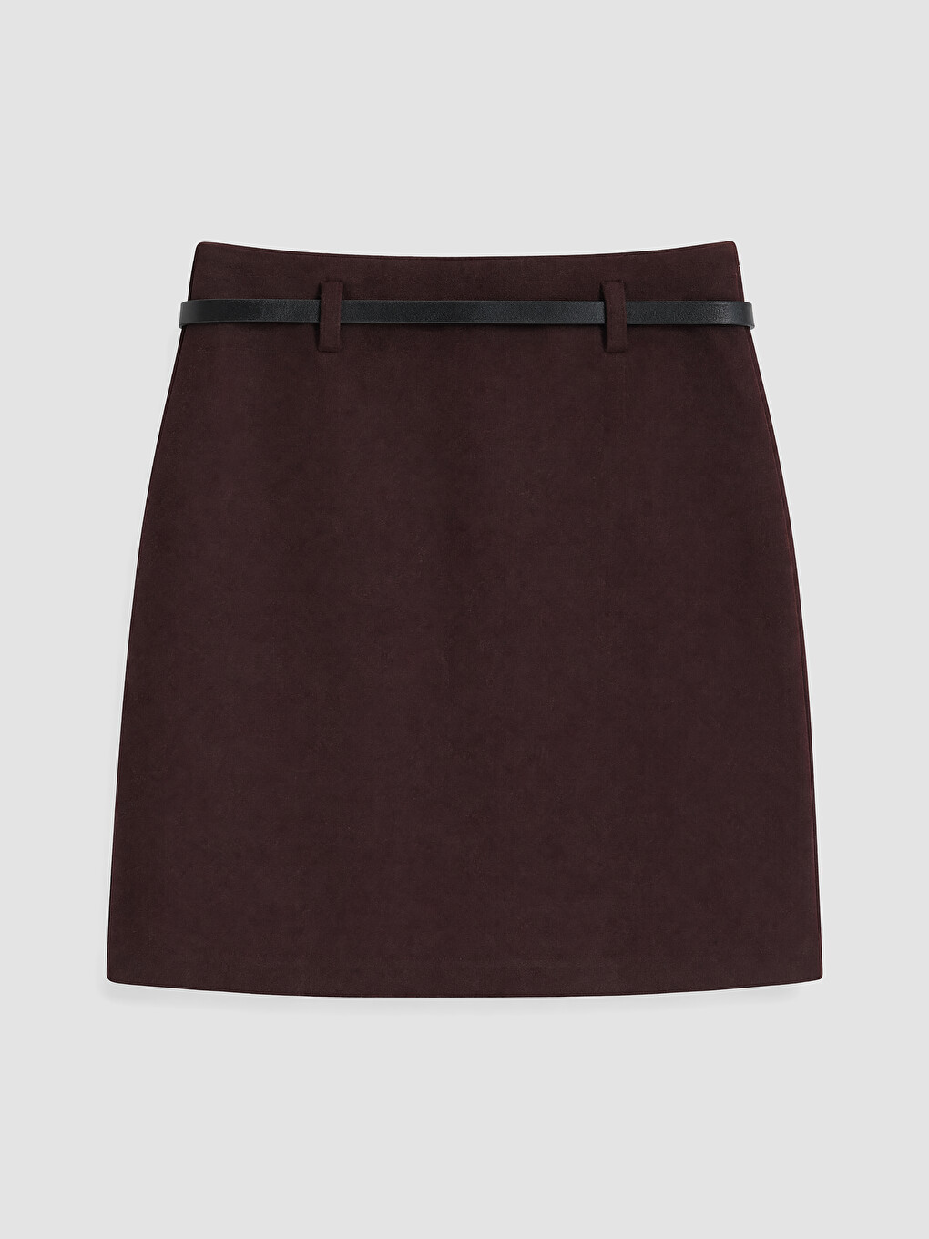 Slim Fit Belted Mini Skirt-6