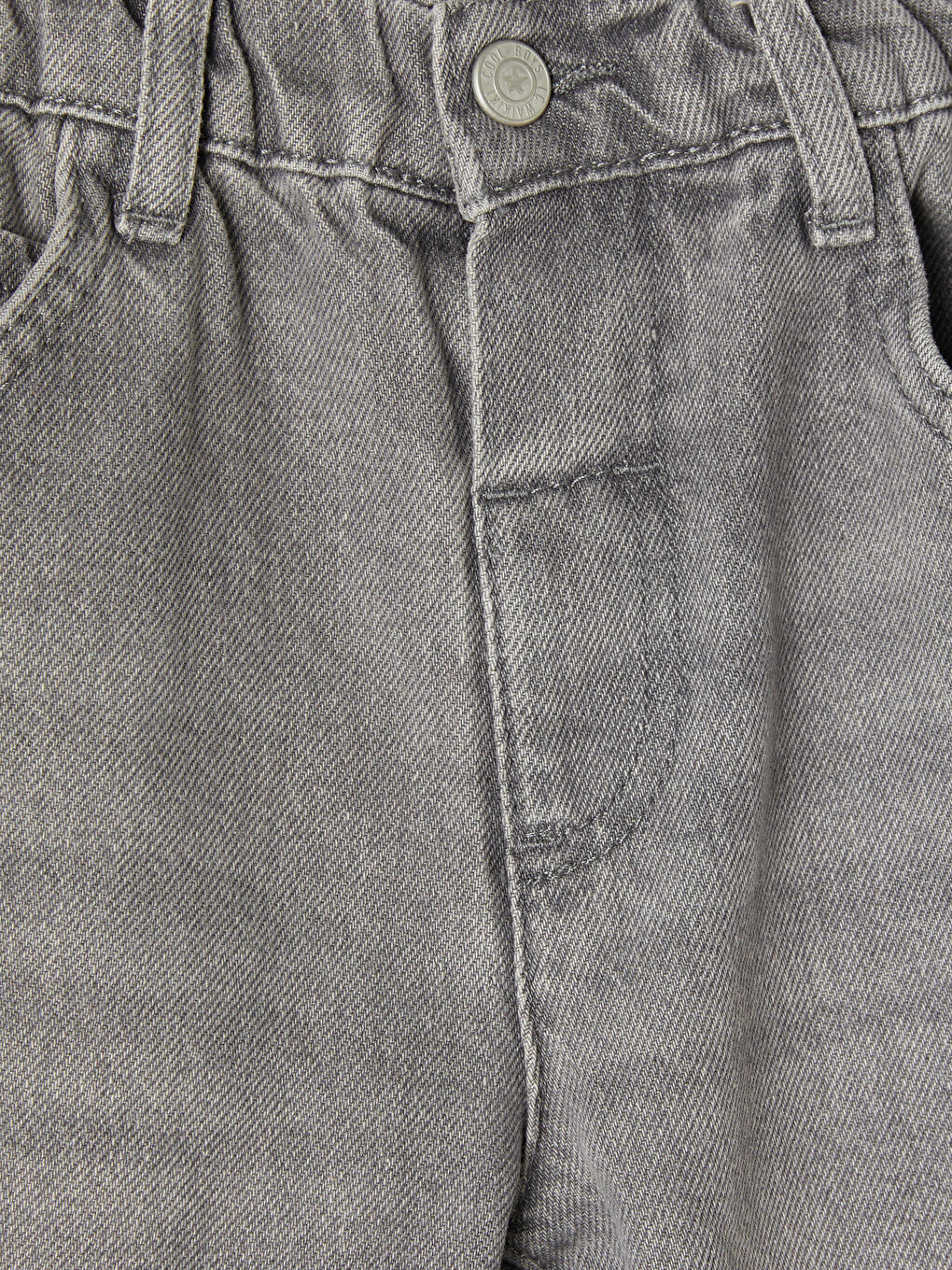 Gri Barrel Fit Erkek Çocuk Jean Pantolon-1