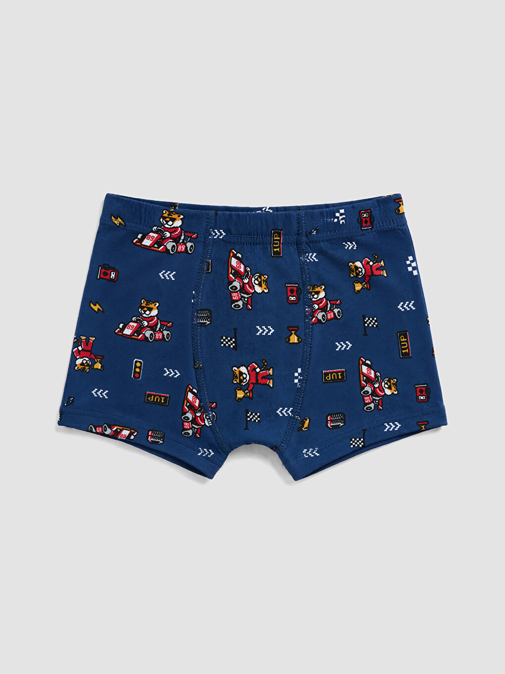Lacivert Baskılı Erkek Çocuk Boxer 3'lü-1