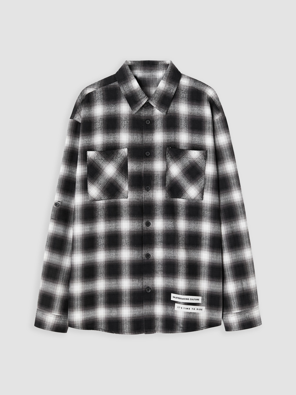 Plaid Patterned Boys' Oversize Fit Shirt