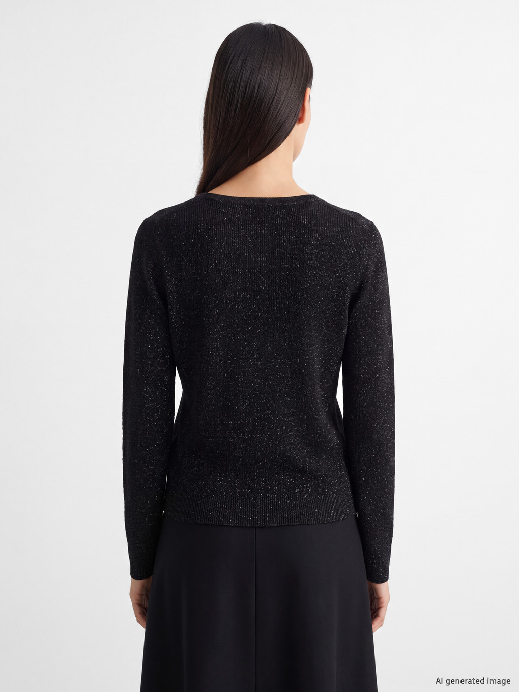 V Neck Women's Knitwear Sweater-3