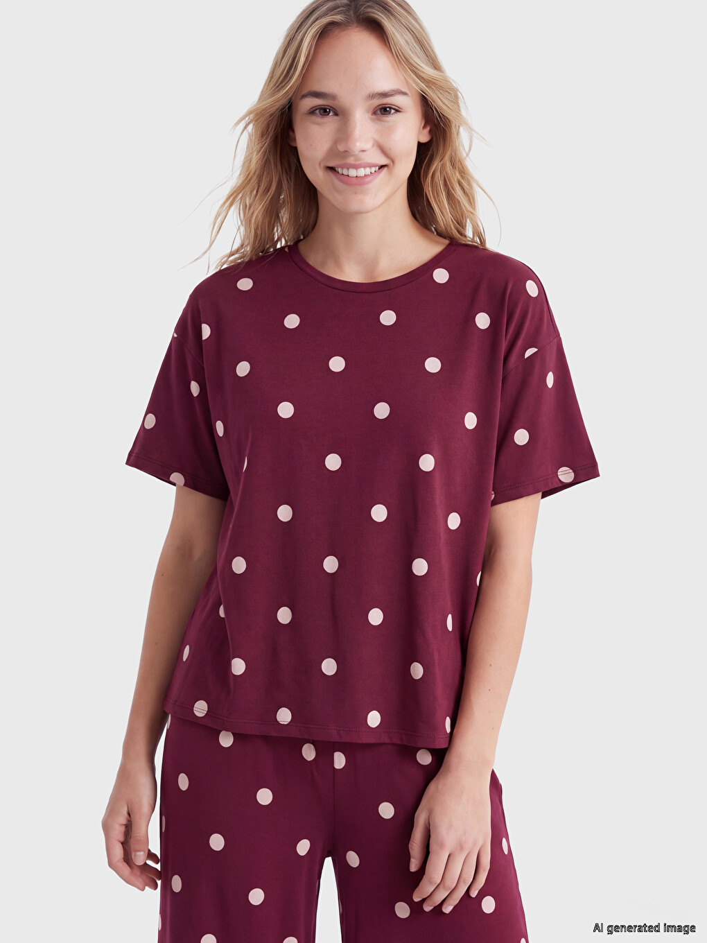 Polka Dot Women's Capri Pyjamas Set-1