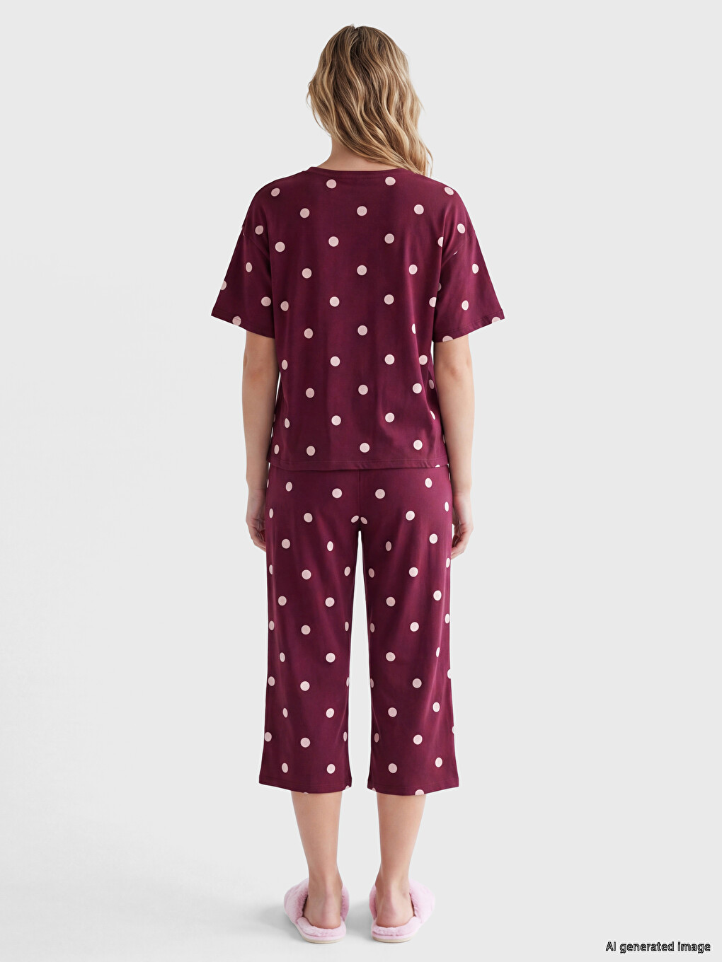 Polka Dot Women's Capri Pyjamas Set-3