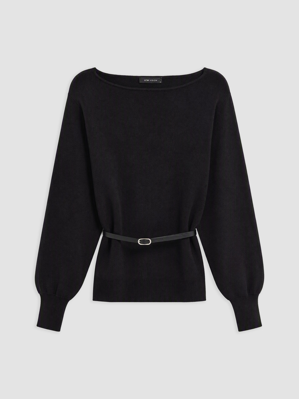 Slash Neck Women's Knitwear Sweater-4
