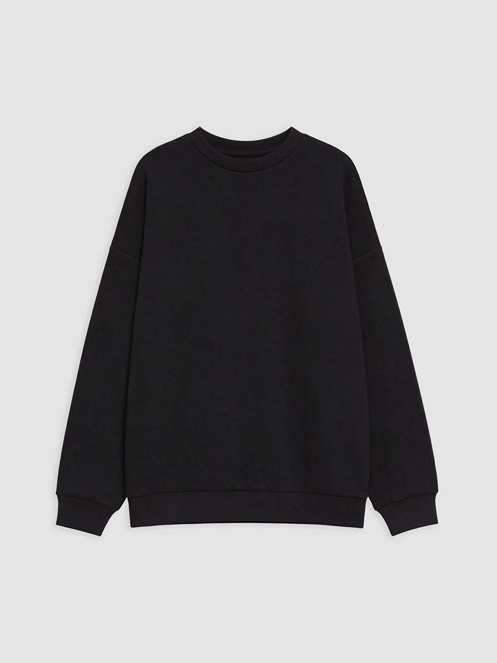 Siyah Soft Touch Oversize Kadın Sweatshirt