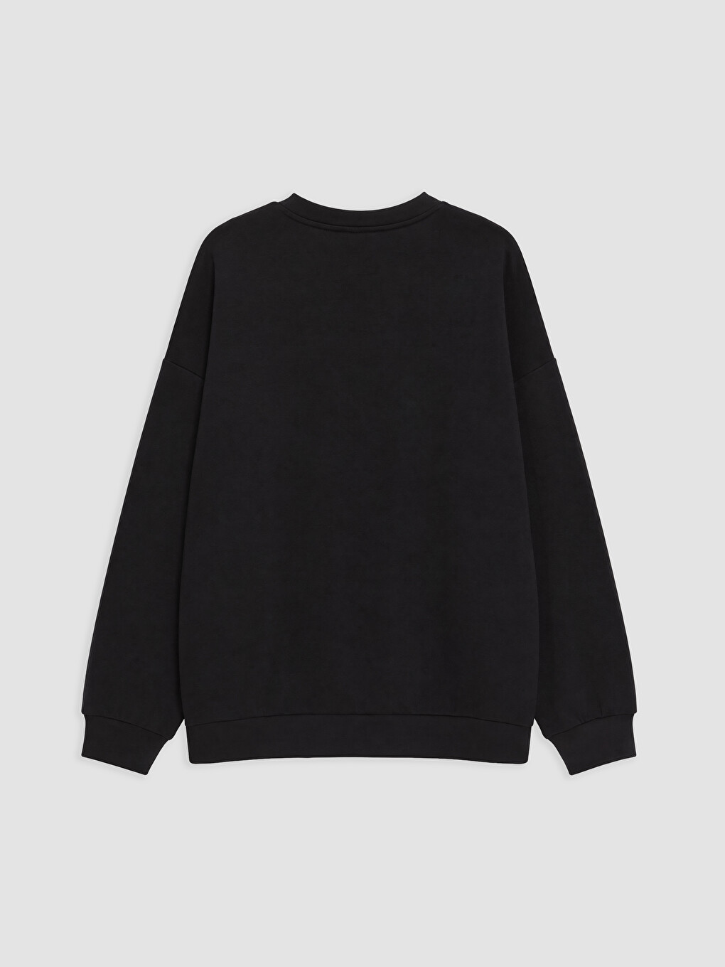 Siyah Soft Touch Oversize Kadın Sweatshirt-1