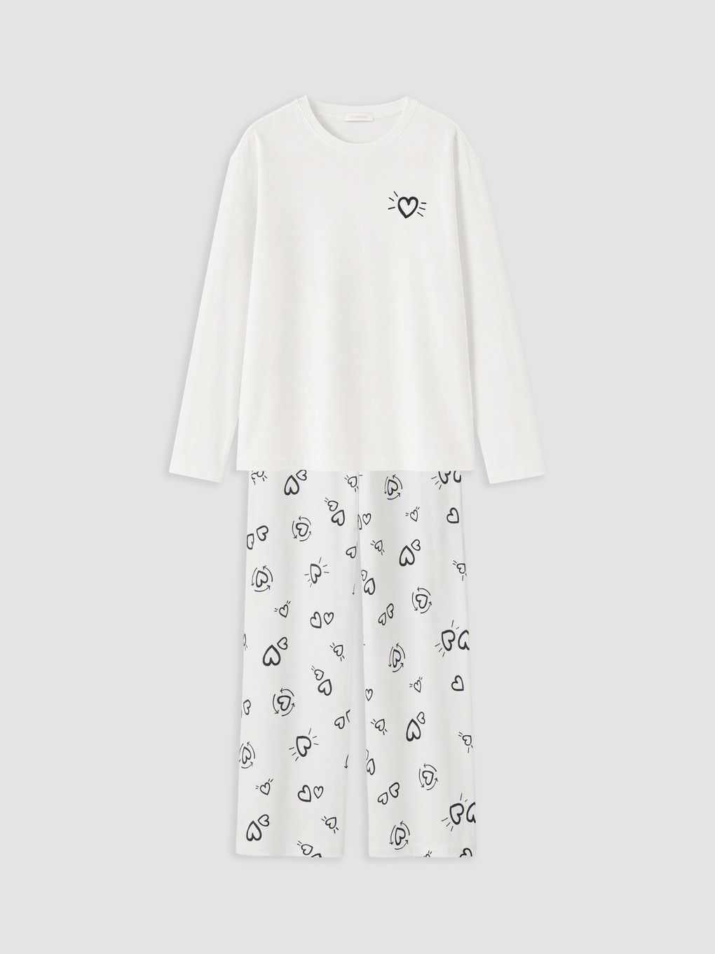 Crew Neck Girls' Pyjamas Set