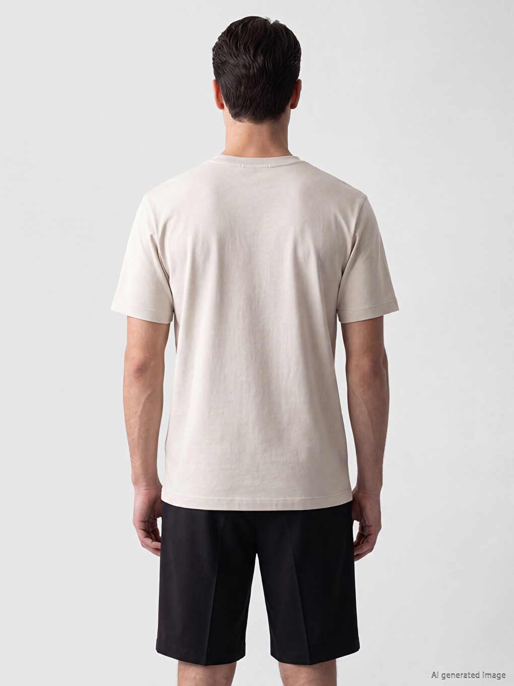 Man Beige T-shirt-2