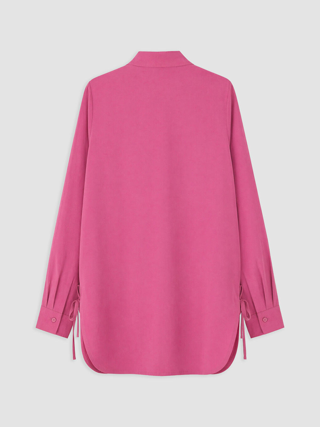 Fuşya Oversize Modal Karışımlı Kadın Gömlek Tunik-1