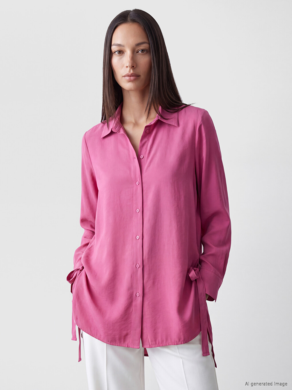 Oversize Modal Blended Women's Shirt Tunic