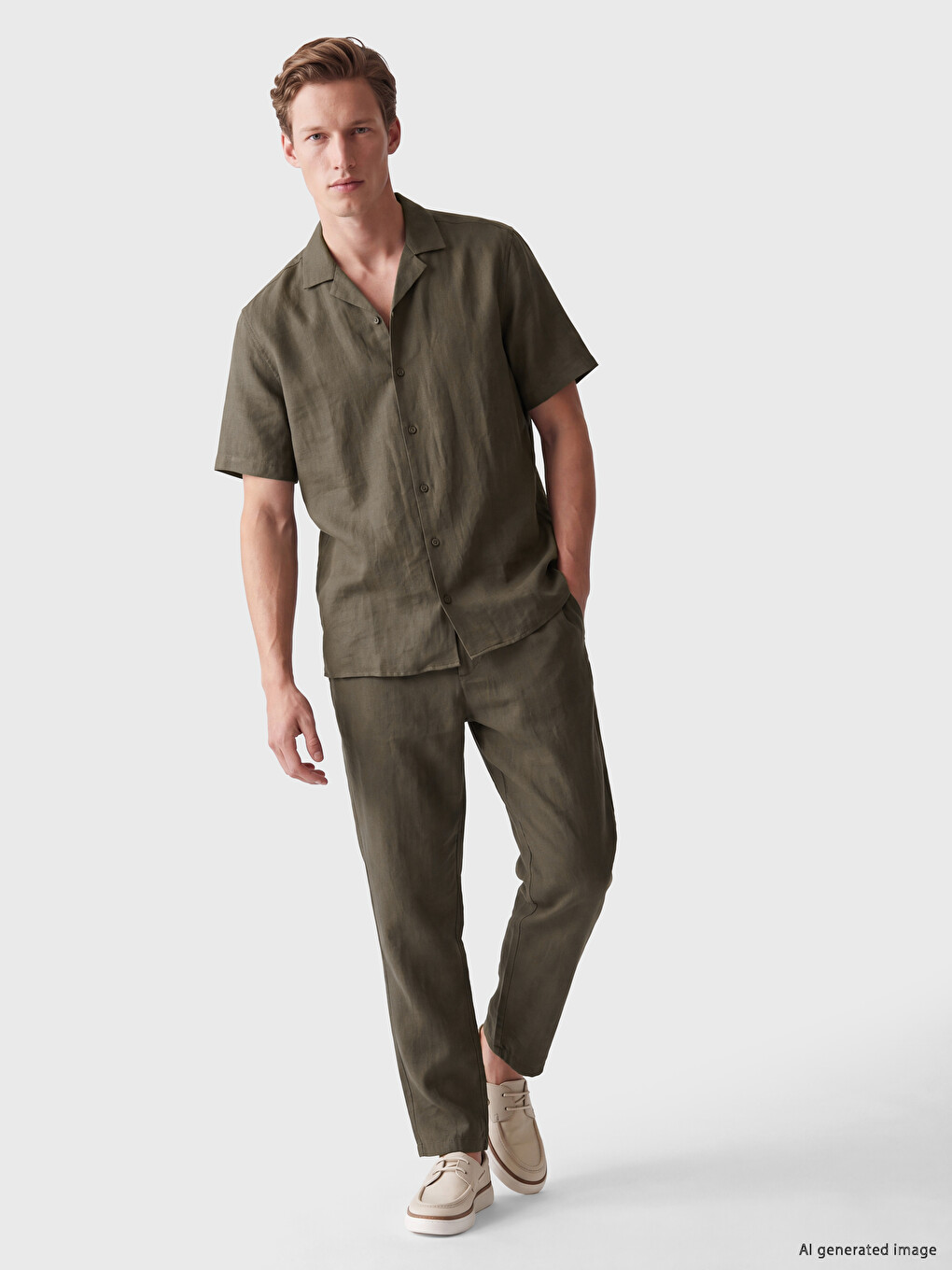Kahverengi Regular Fit Erkek Pantolon-1