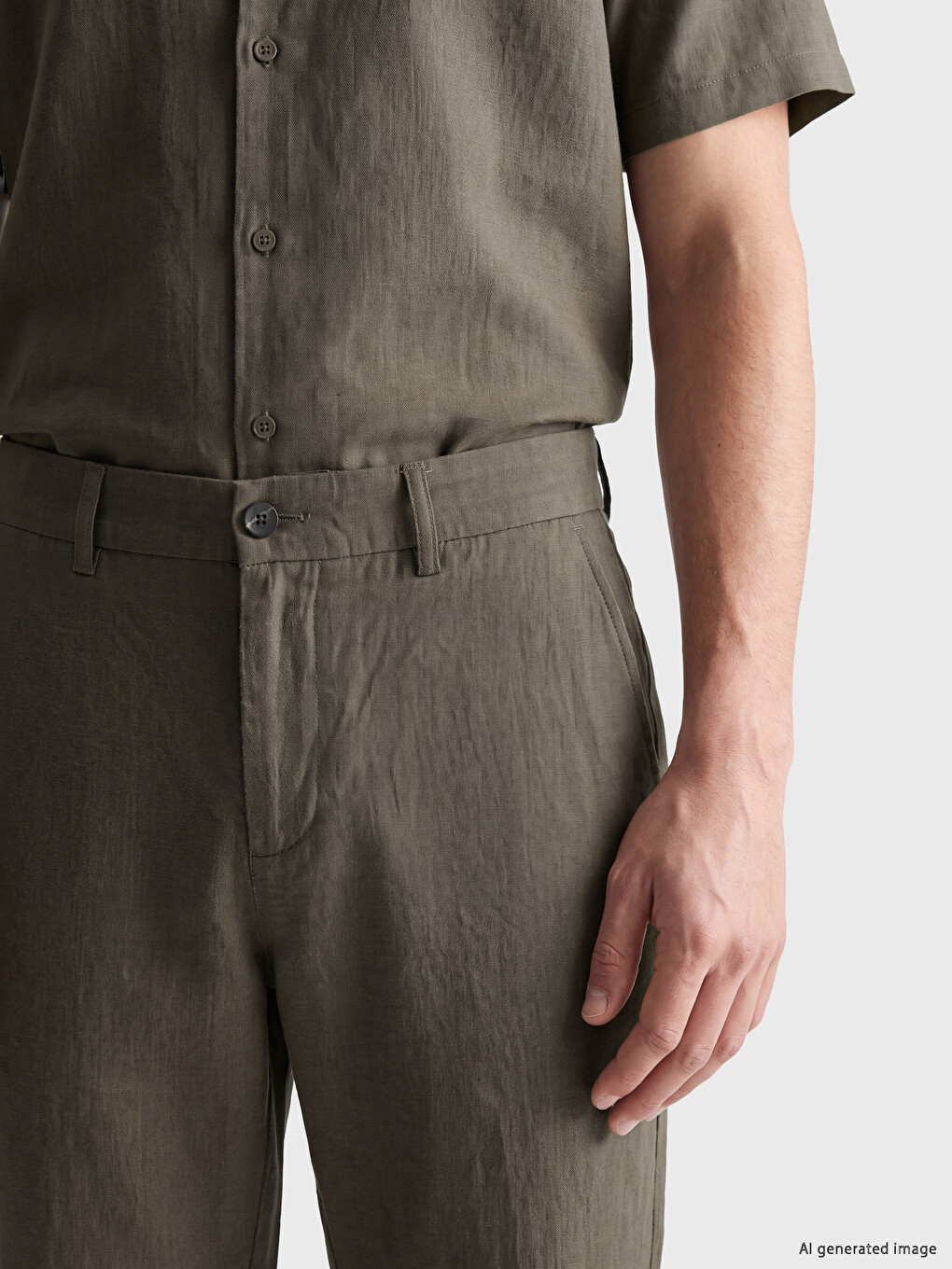 Kahverengi Regular Fit Erkek Pantolon-2