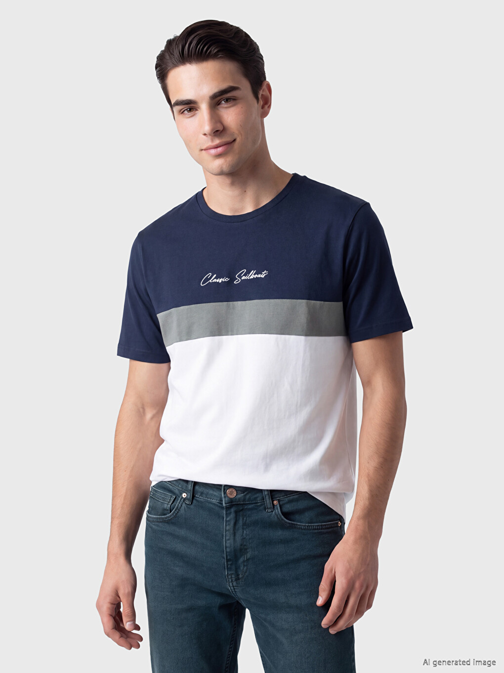 T-shirt À Col Rond Pour Homme-1