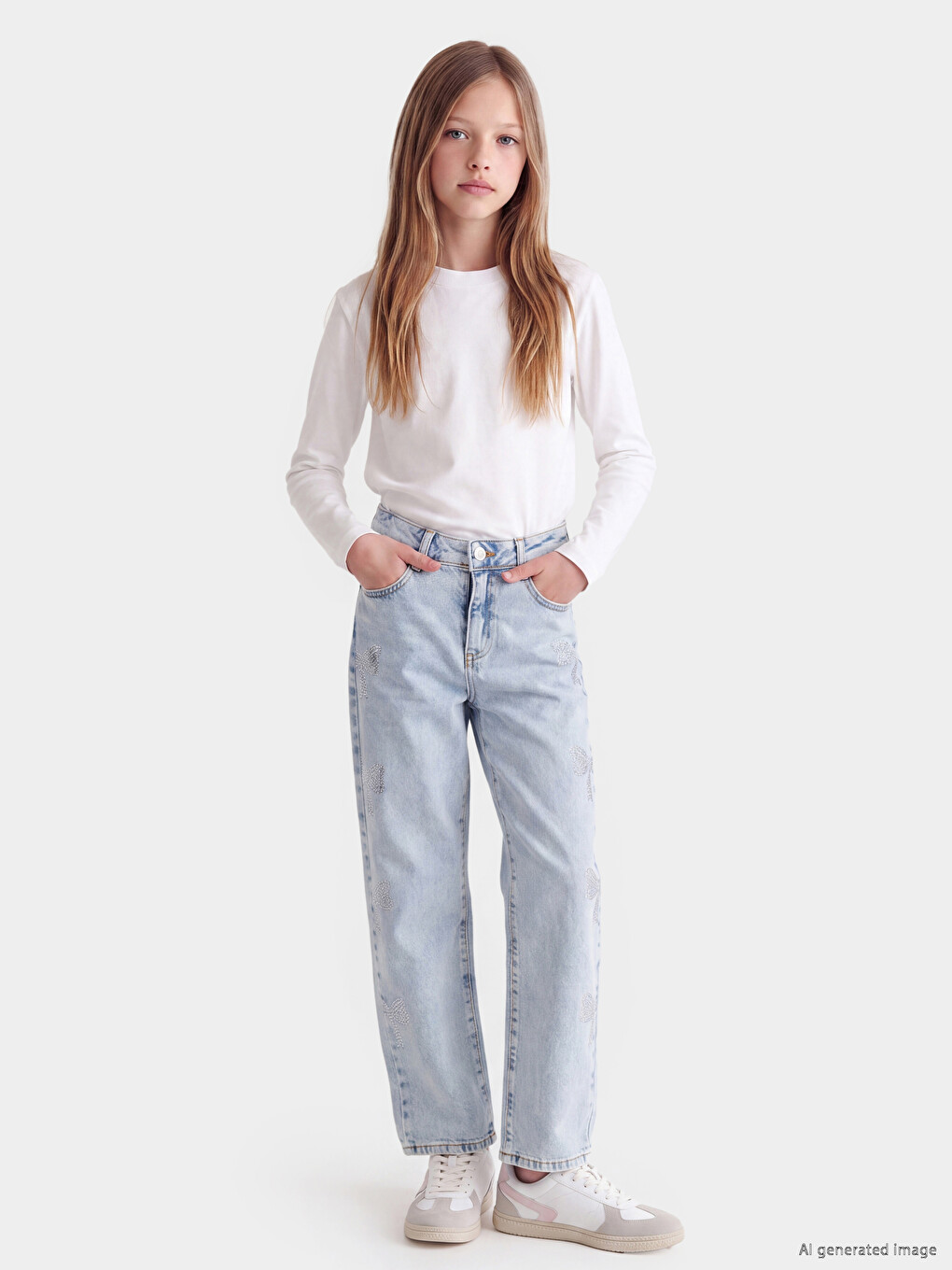 Girl Blue Jeans