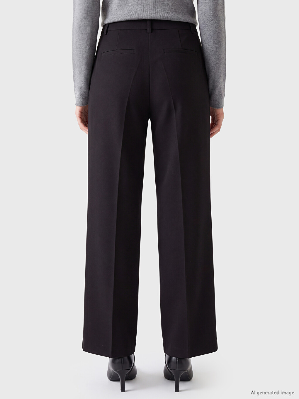 Regular Fit Geniş Paça Kadın Pantolon-3