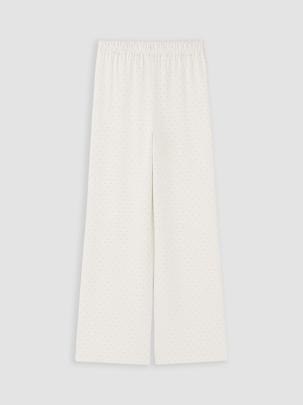 Ekru U Yaka Puantiyeli Kadın Pijama Takım-10