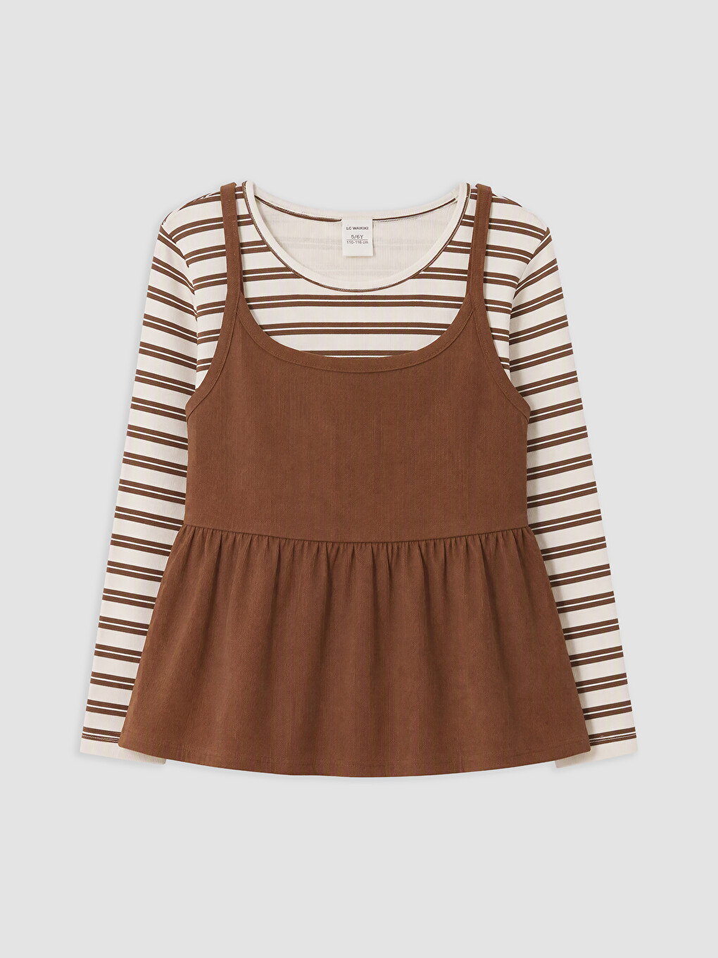 Tricou Copil Vărgat Cu Guler Rotund