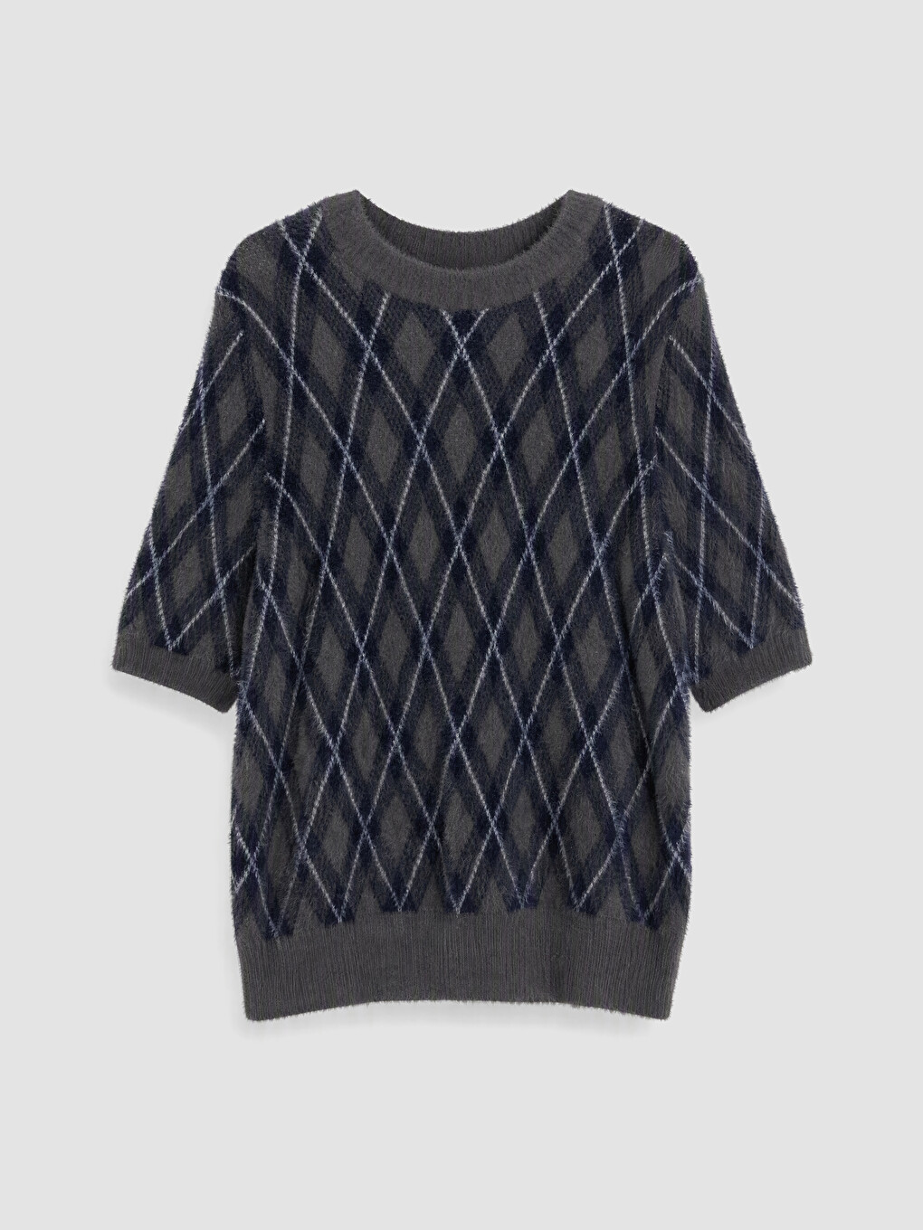 Argyle Patterned Women's Knitwear Sweater