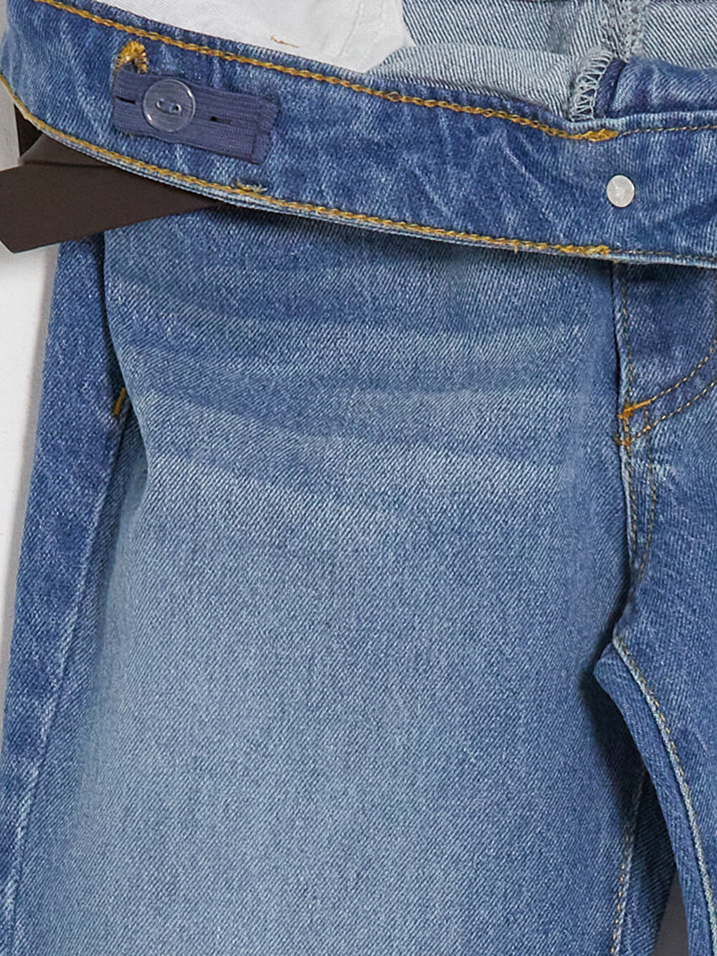 İndigo Regular Fit İspanyol Paça Kız Çocuk Jean Pantolon-3