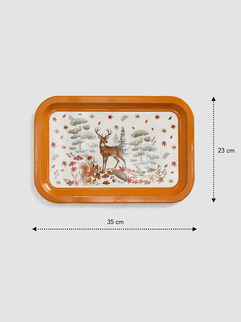 Deer Printed Tray 35 Cm-1