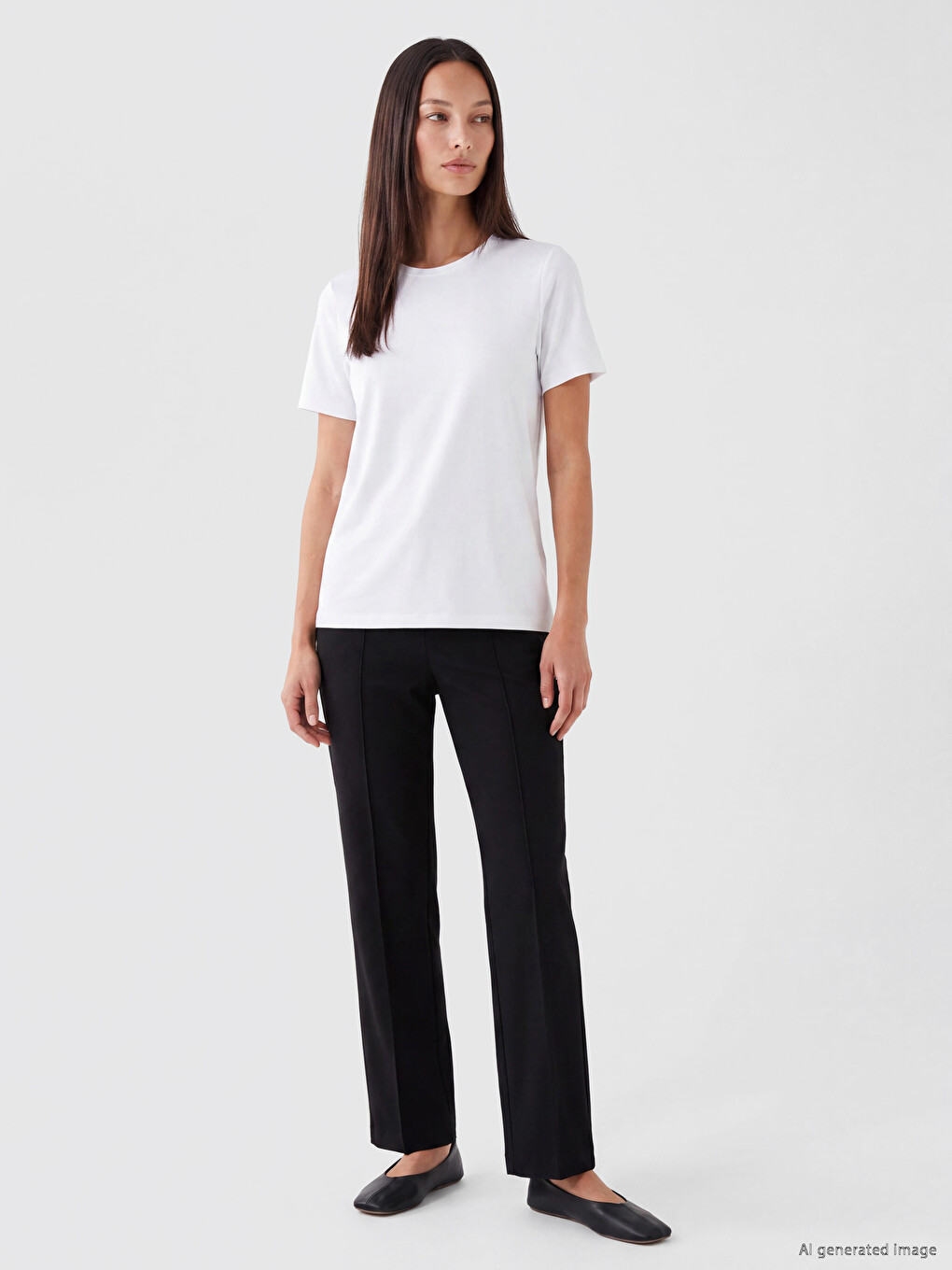 Crew Neck Women's T-shirt-1