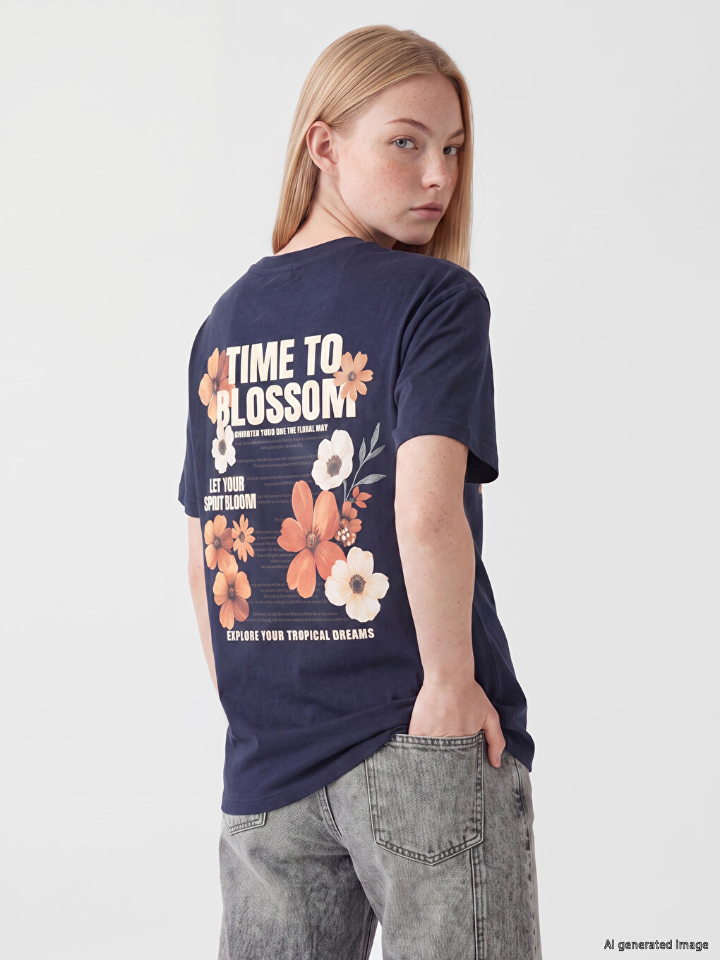 Printed 100% Cotton Women's T-shirt