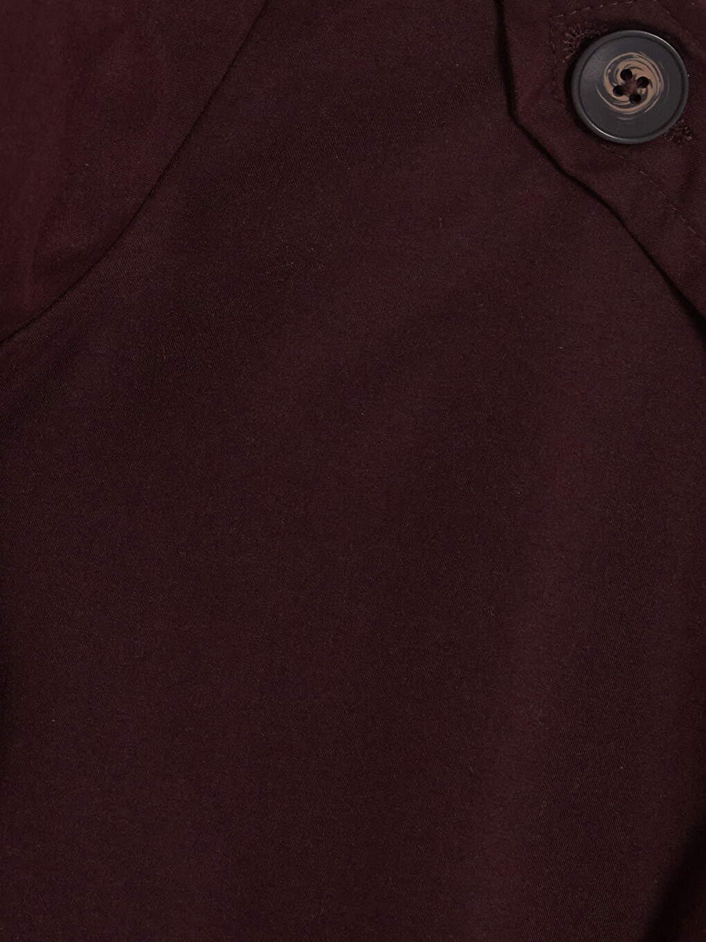 Bordo Dik Yaka Kuşaklı Oversize Kadın Trençkot-2