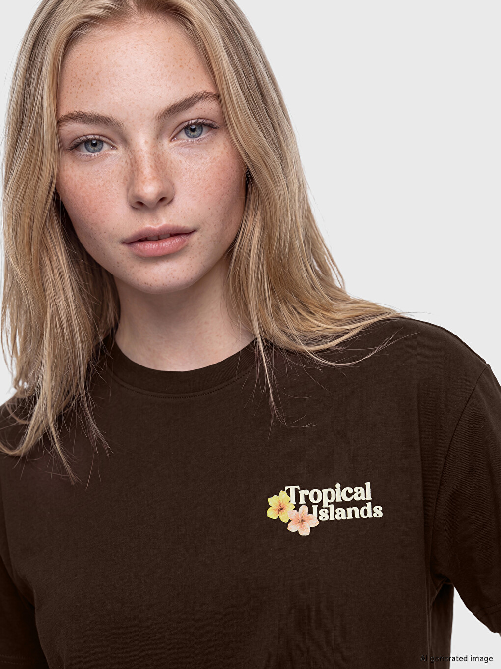 Printed %100 Cotton Women's T-shirt-2