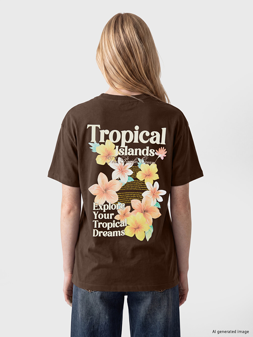 Printed %100 Cotton Women's T-shirt-3