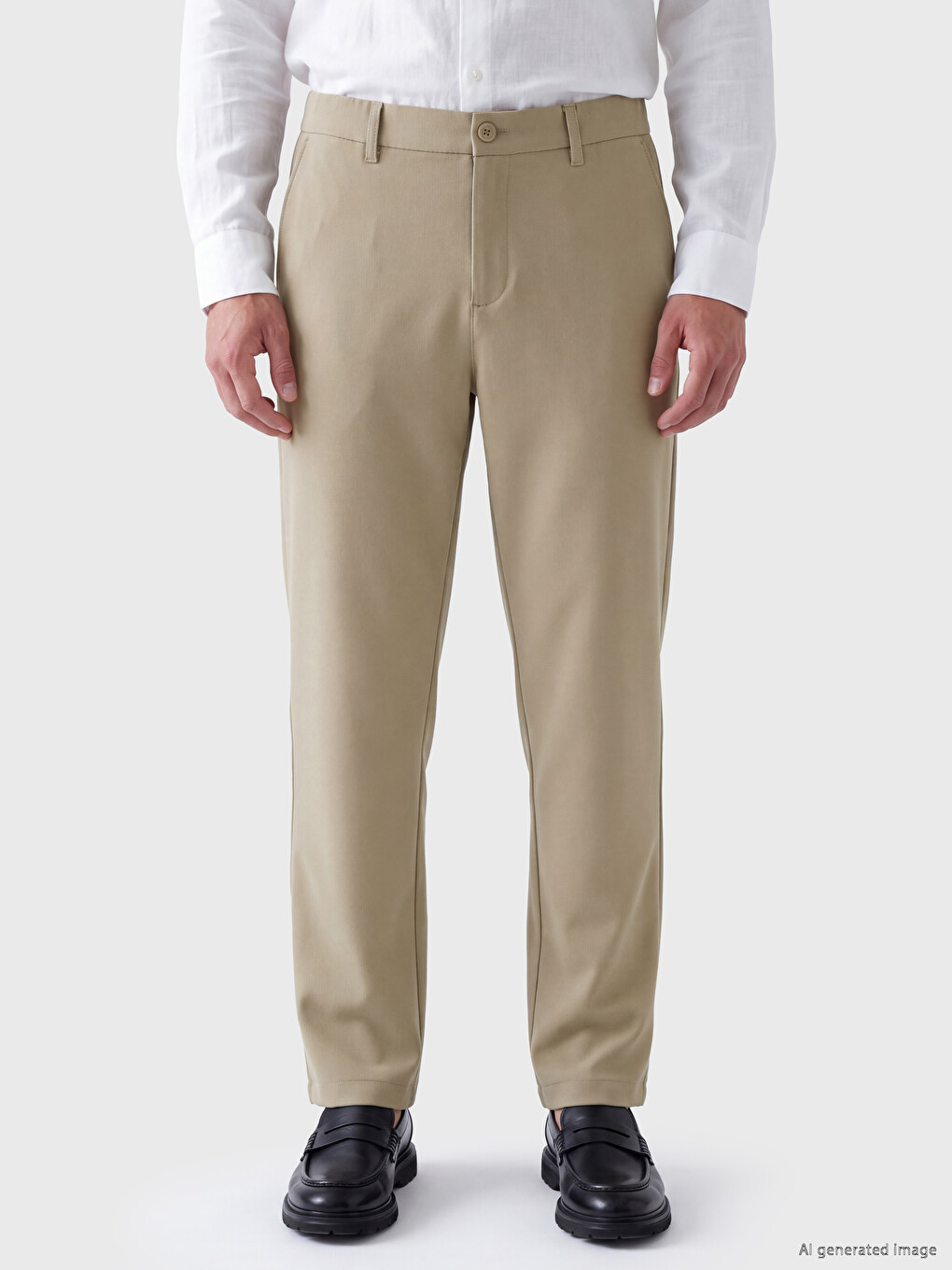 Regular Fit Gabardine Men's Trousers-1